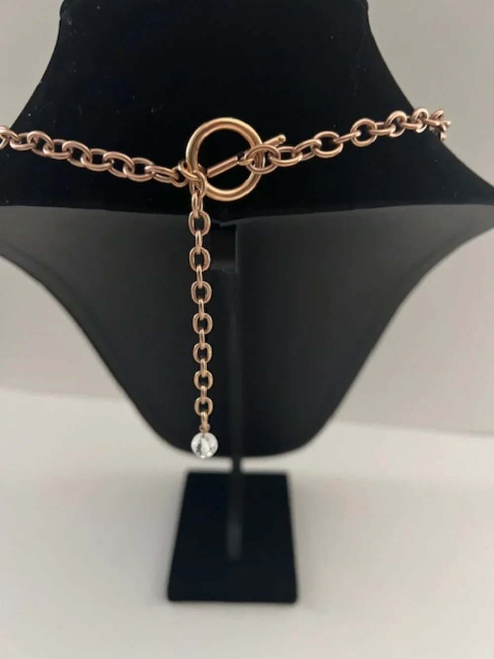 Katia Designs "Have Faith" Cross Gold Chain Choker Necklace (Retired New) - Picture 3 of 4